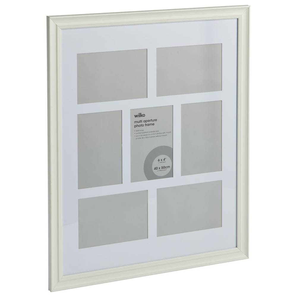 Wilko Multi Aperture Cream Photo Frame 40 x 50cm Wilko