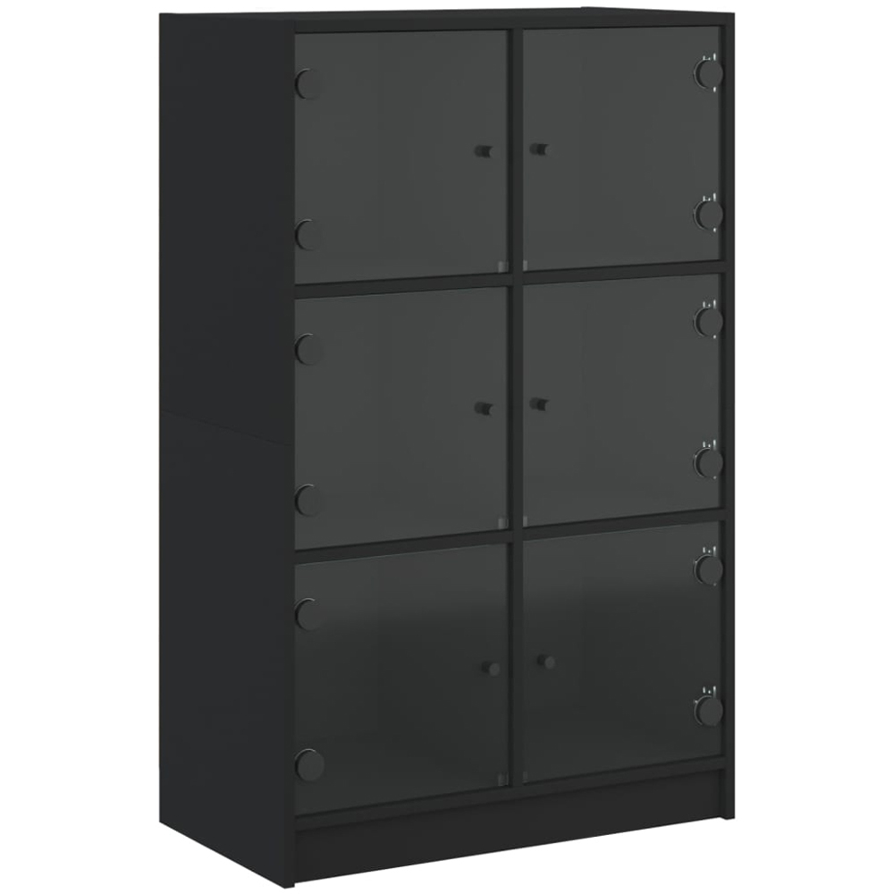 vidaXL 6 Door Black Narrow Highboard Image 2