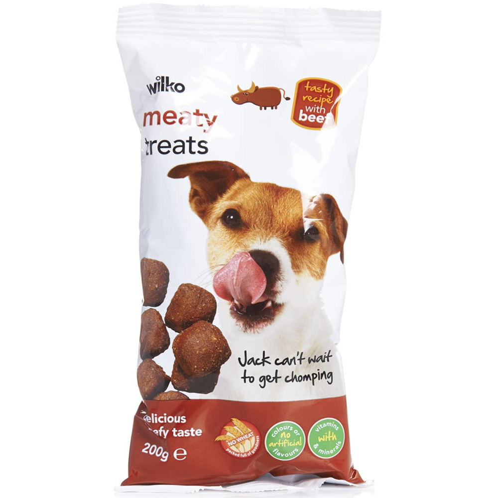 Wilko Meaty Treats with Beef Dog Treats 200g Image