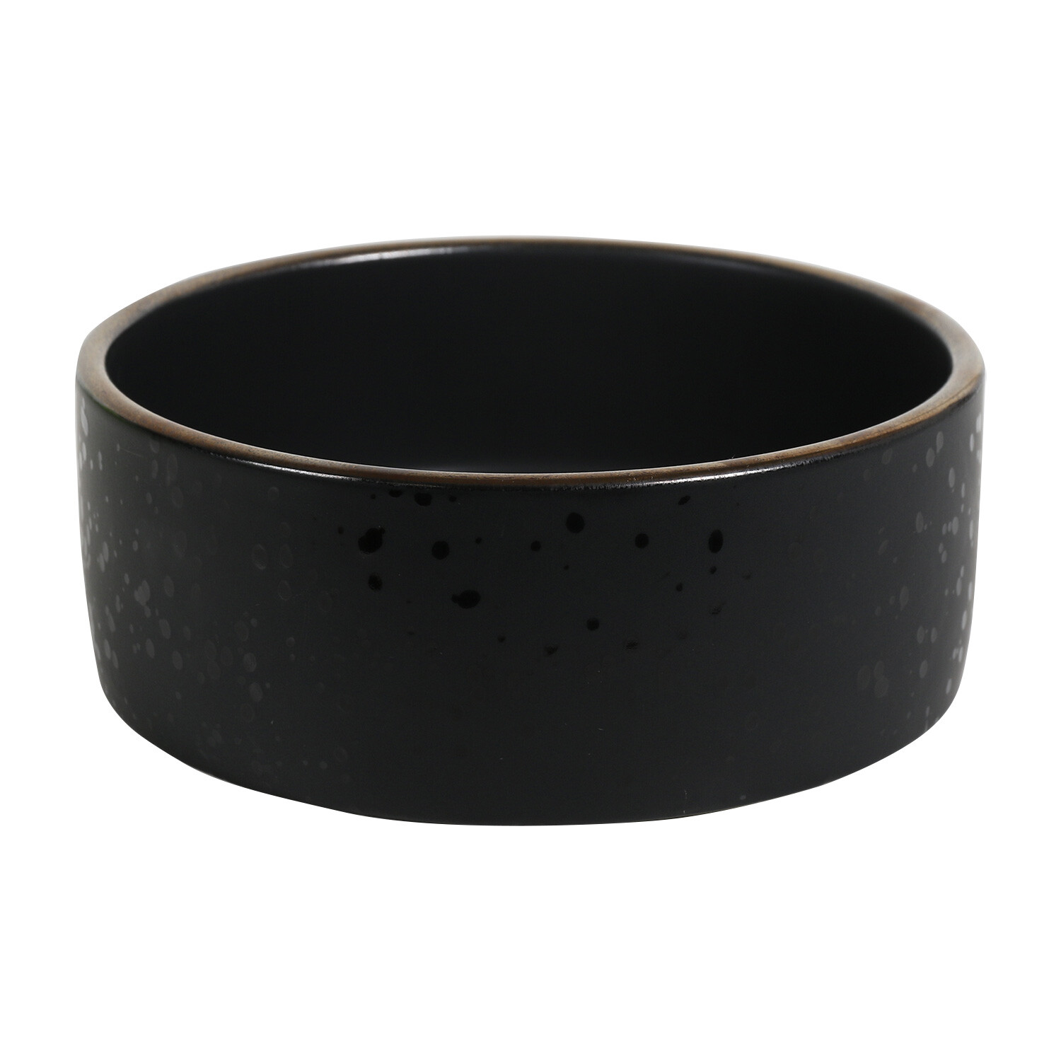Kaiseki Medium Black Speckled Dog Bowl Image
