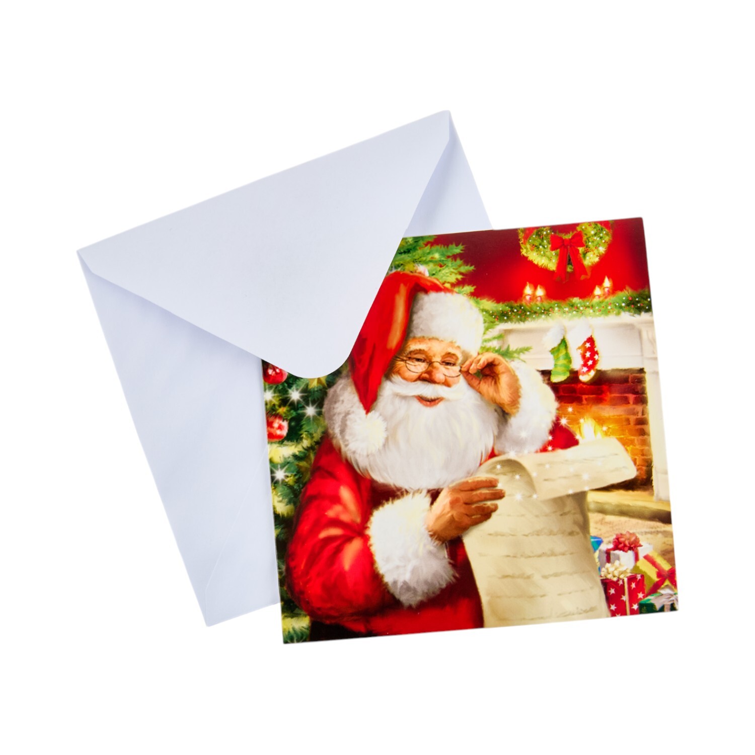 Pack of 10 Traditional Santa Cards Image 4