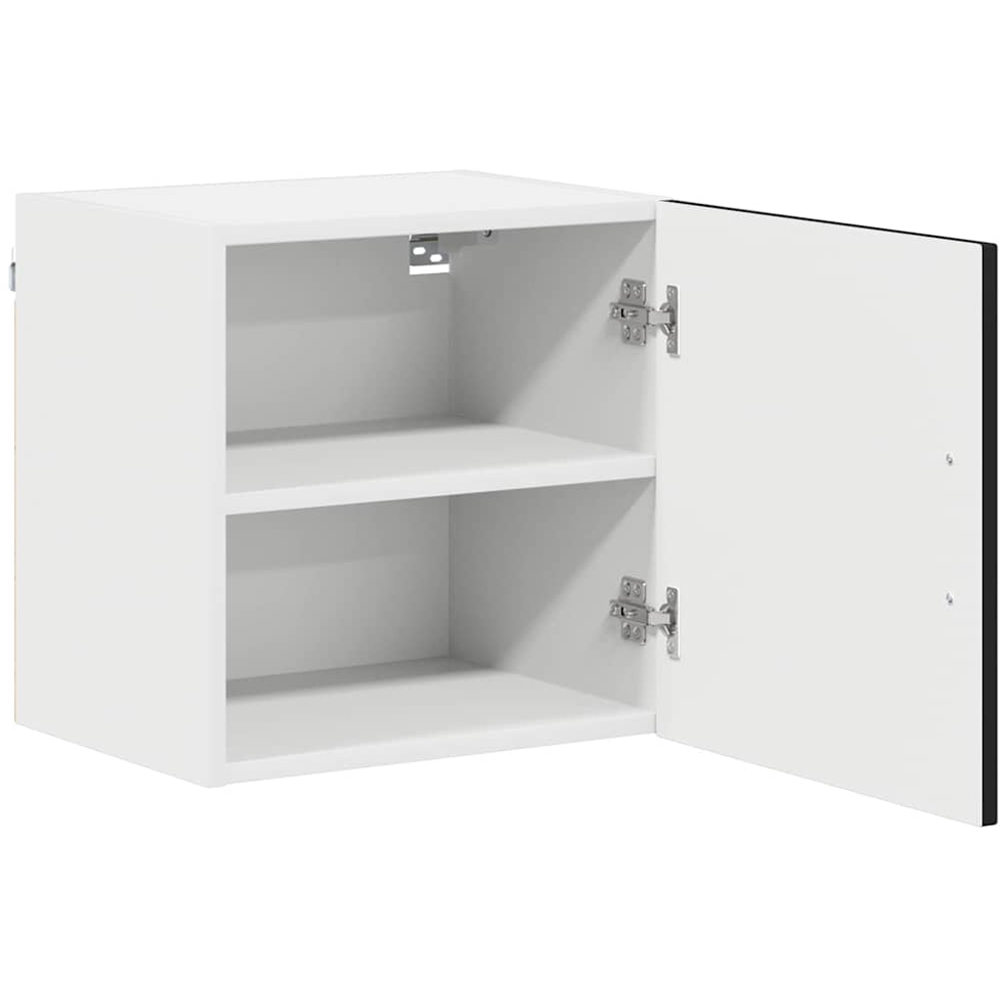 vidaXL Kalmar Single Door Black Wall Mounted Square Kitchen Cabinet Image 5