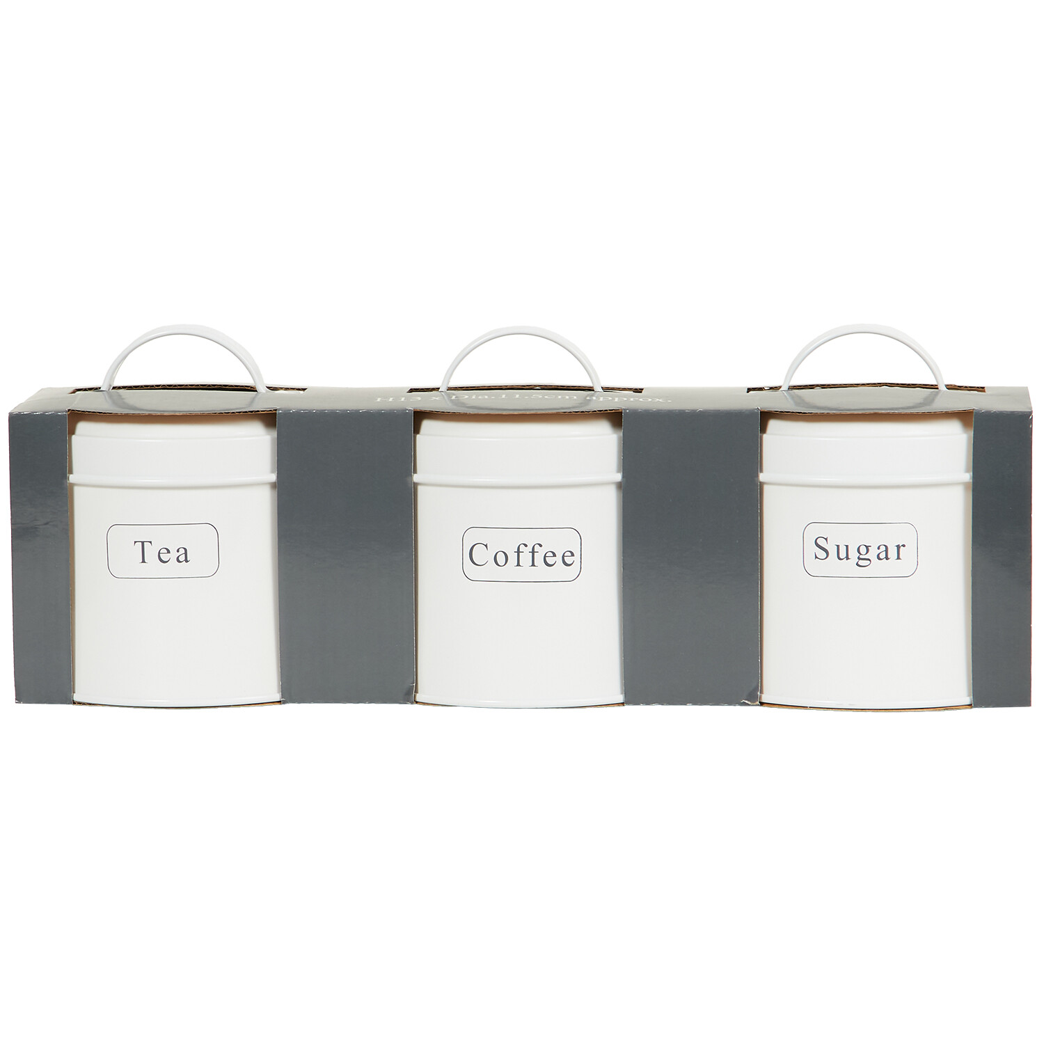 Set of 3 Storage Canisters Cream - Cream Image 2