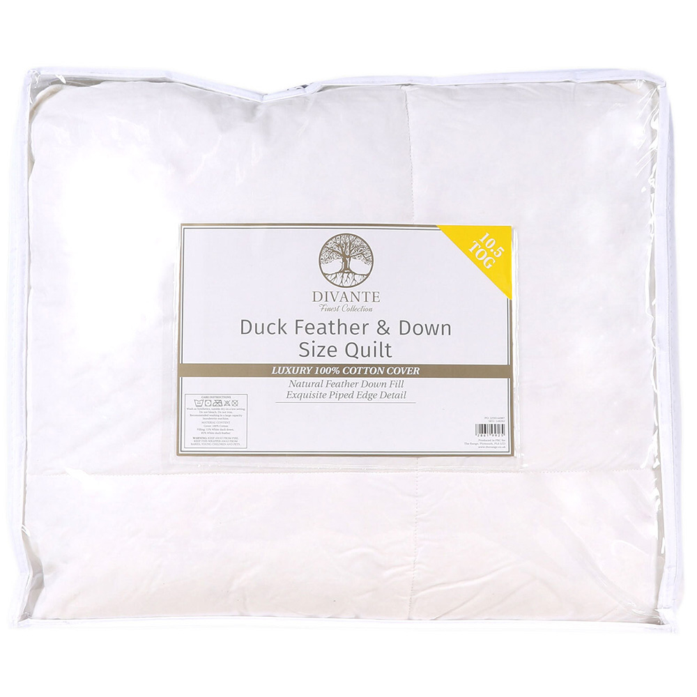 Divante Finest Double Duck Feather and Down Duvet 10.5 Tog Image 1