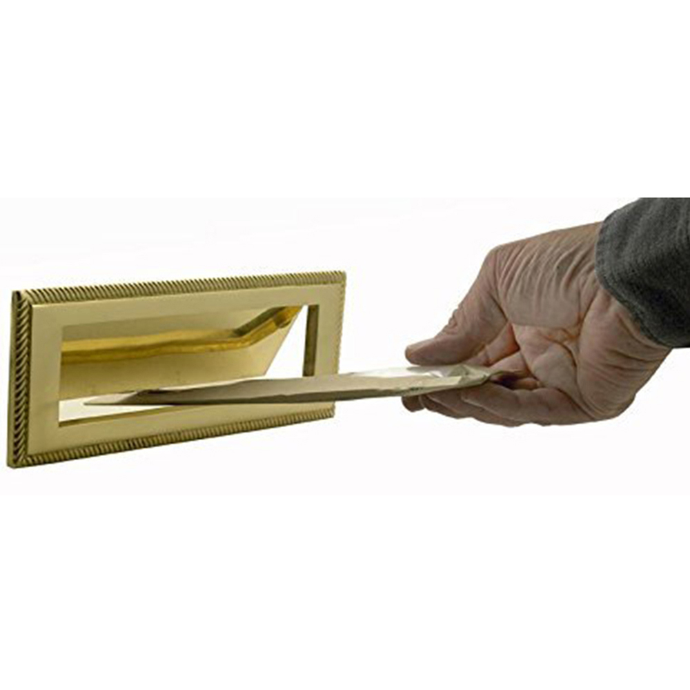Golden Grace Brushed Chrome Black Country Georgian Letter Plate Set 10 x 3 inch Image 2