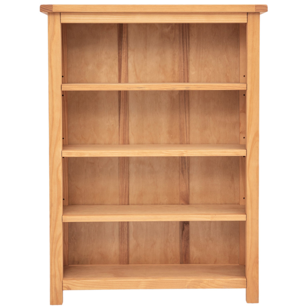 Lugo 4 Shelf Waxed Wide Bookcase Image 2