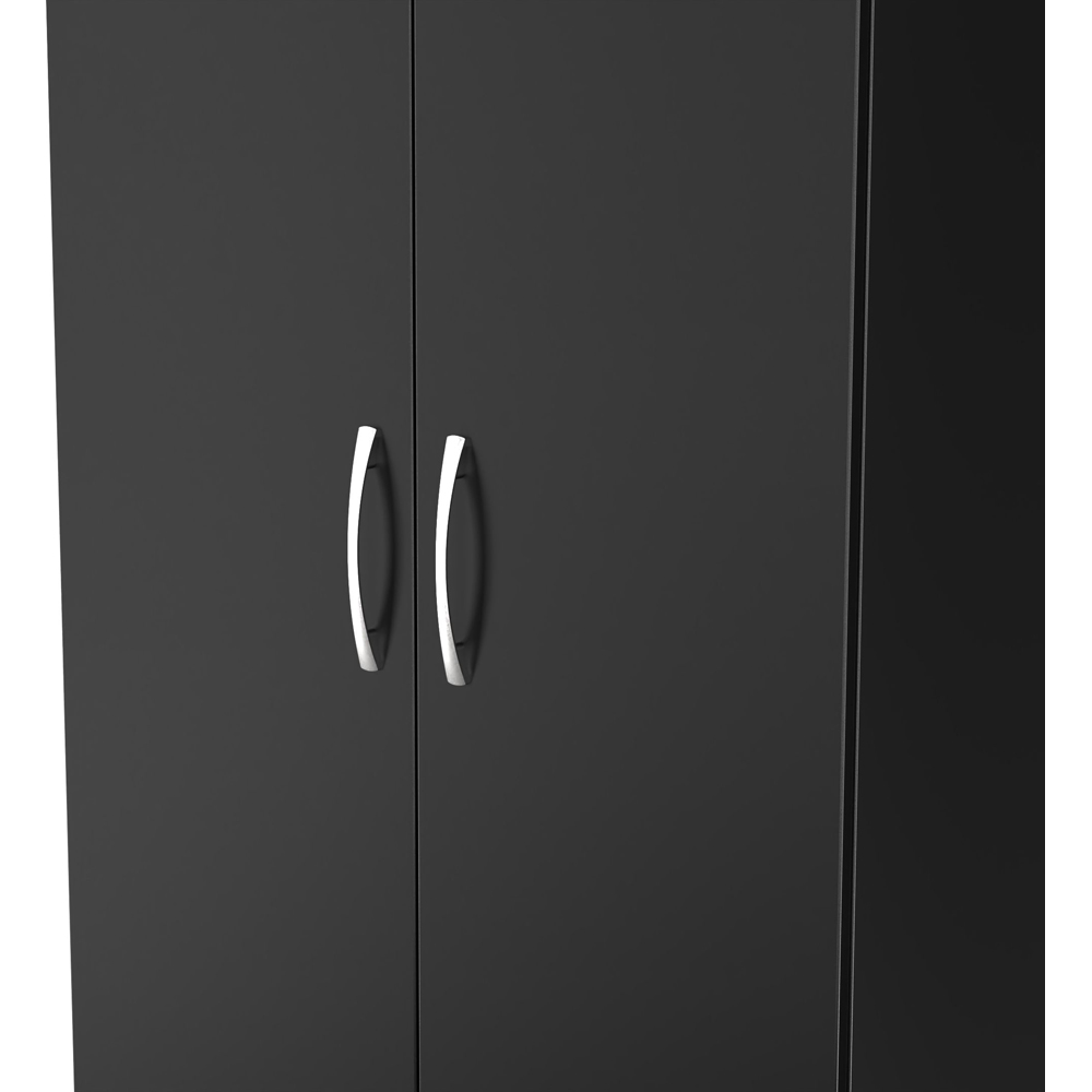 Crowndale Avon 2 Door Matt Black Wardrobe Ready Assembled Image 8