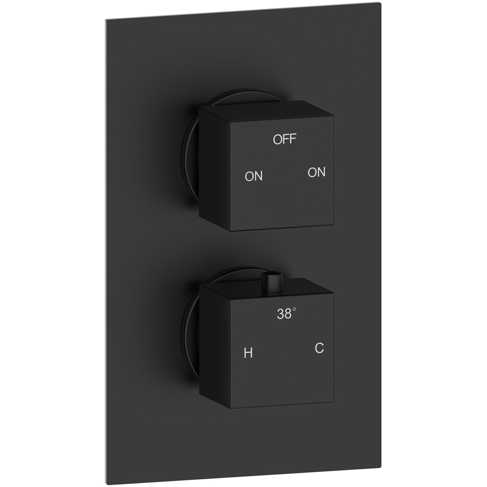 Bathstore Siesta Matt Black Thermostatic Shower Valve Kit Image 3