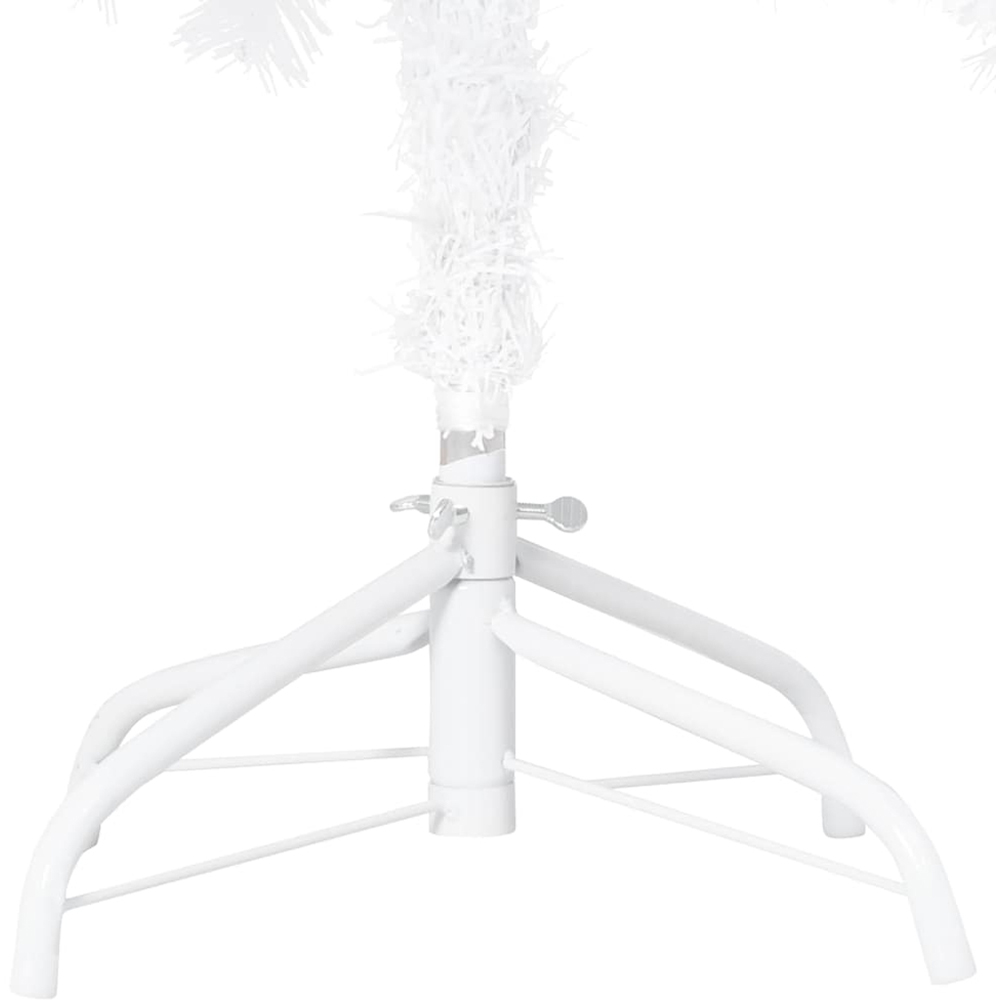 vidaXL White Artificial Christmas Tree with LEDs Bronze Gold Decoration Ornaments 8ft Image 5