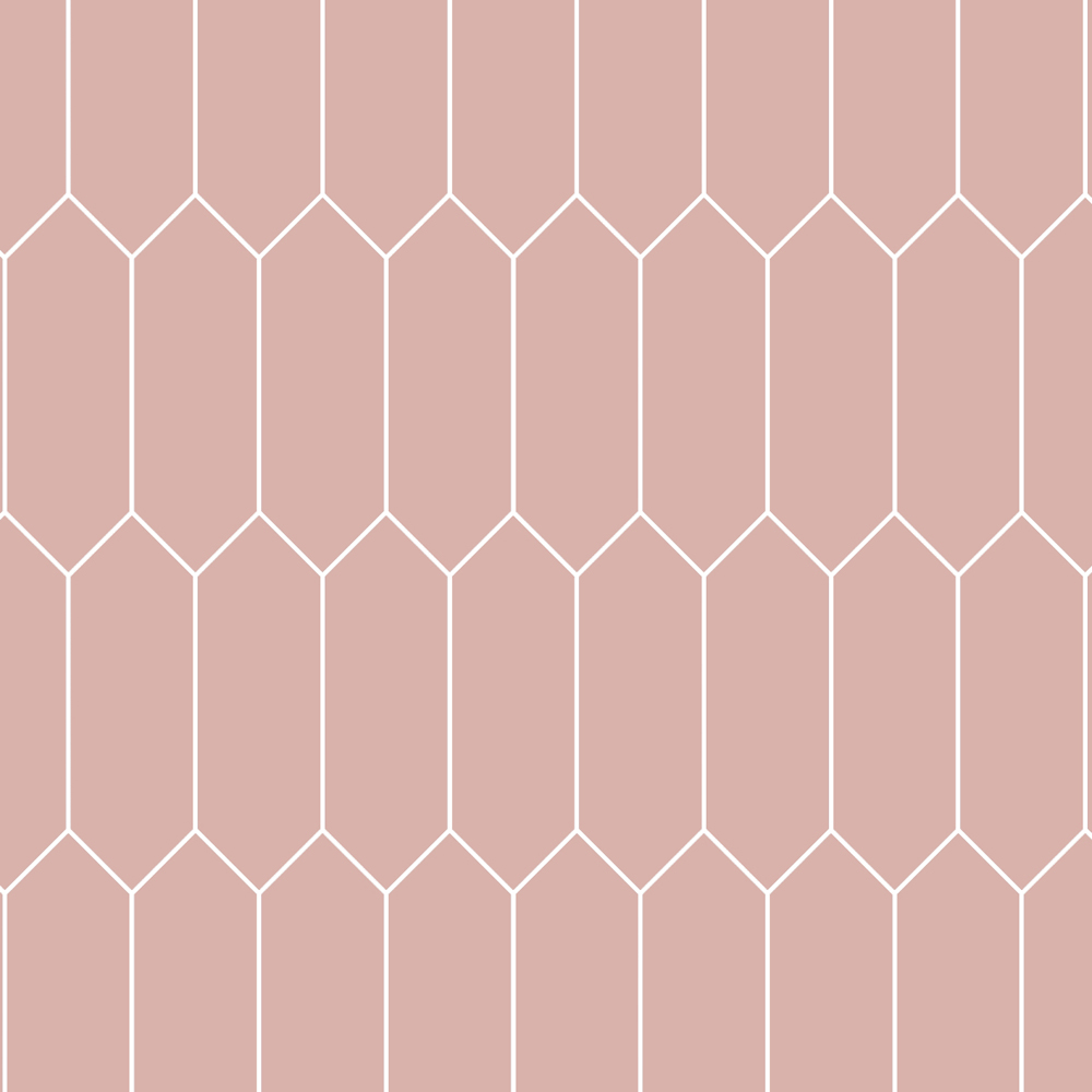 Splashbax Premium Artisan Blossom Pink Elongated Hexagon Di Bond Shower Panel 2400 x 1220mm Image 2