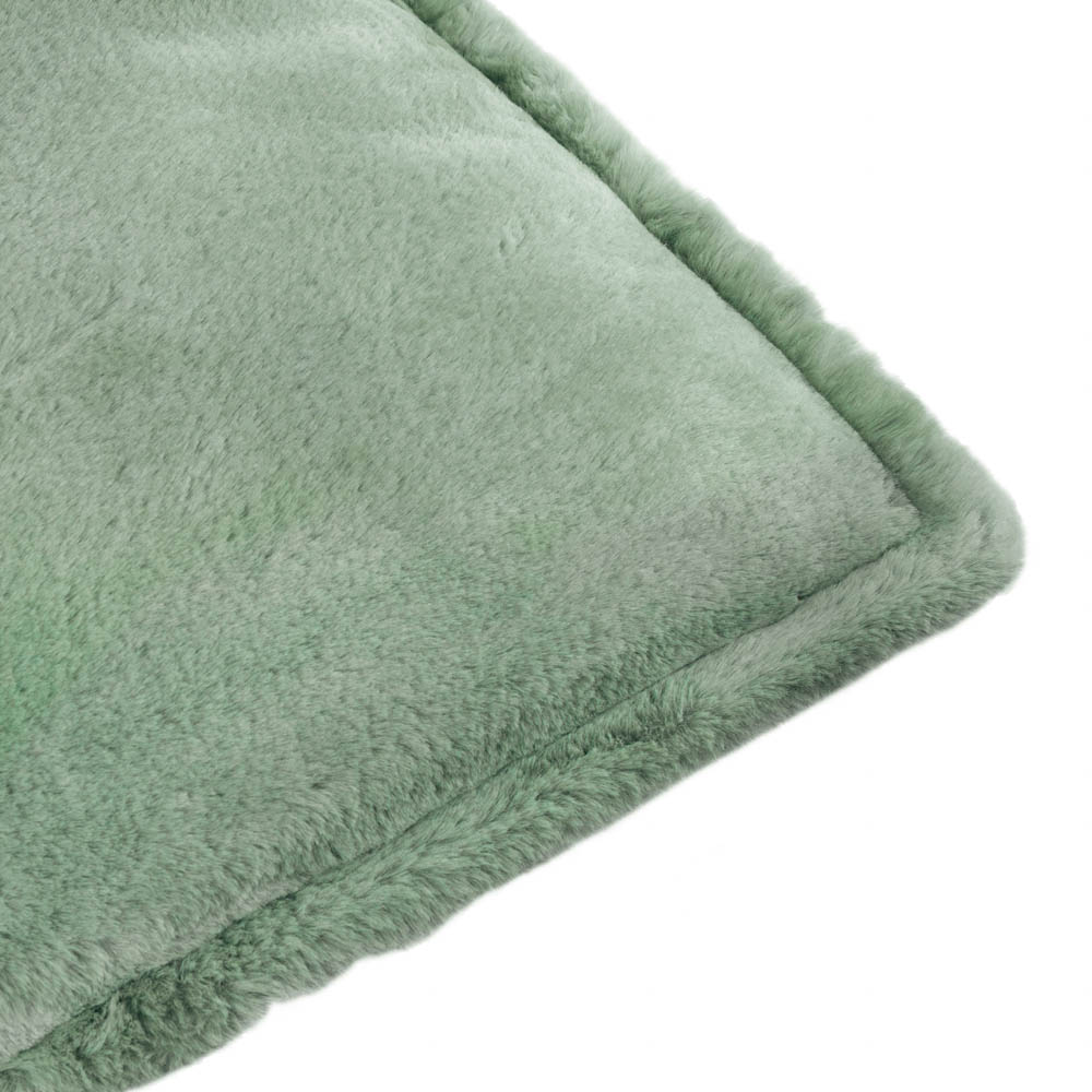 Furn Kallu Frost Green Faux Fur Cushion 55 x 55cm Image 4