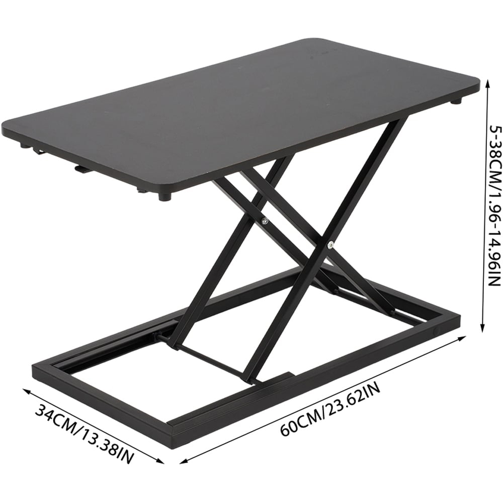 Living and Home Black Adjustable Standing Desk Converter Image 9