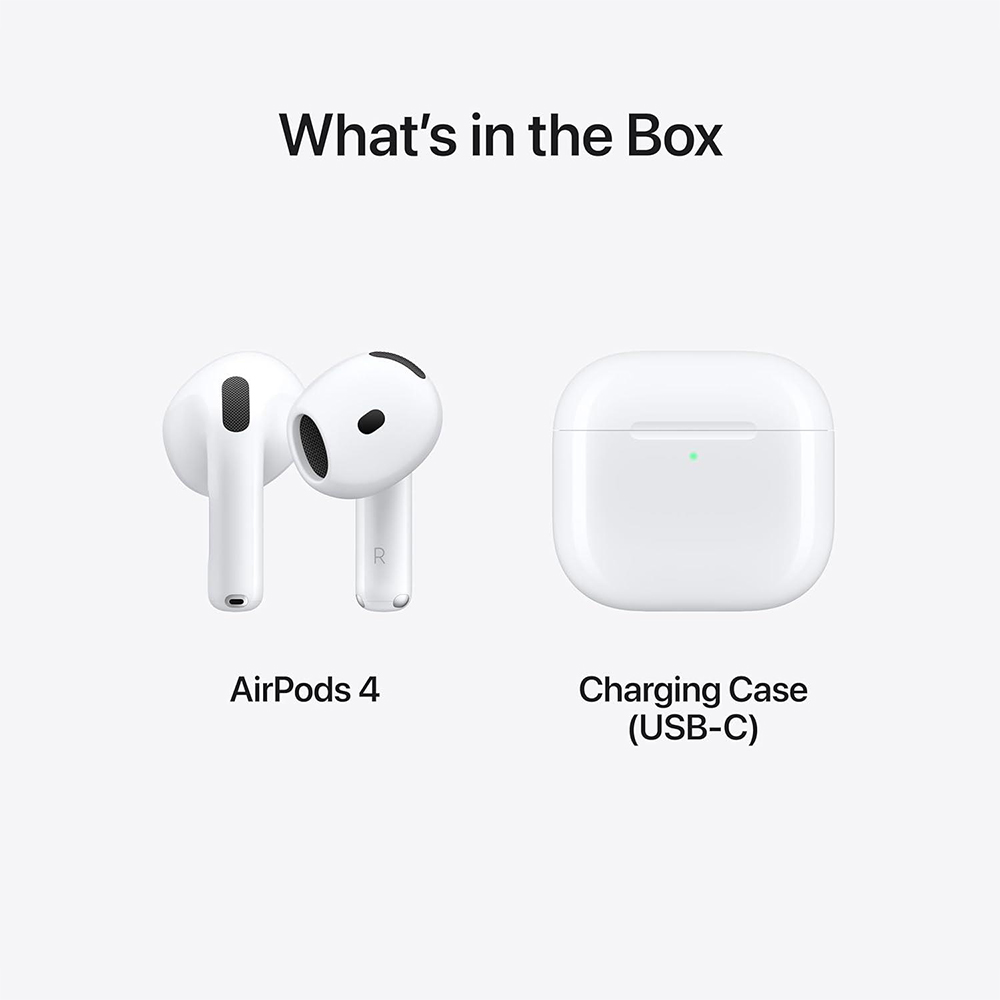 Apple 4th Gen White Active Noise Cancellation AirPods with USB-C Charging Image 6