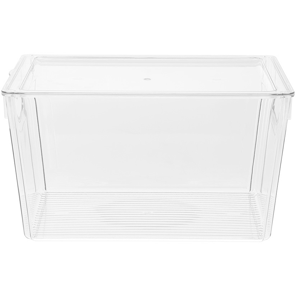 Living and Home Clear Stackable Fridge Organiser Storage Box Set 8 Pack Image 4