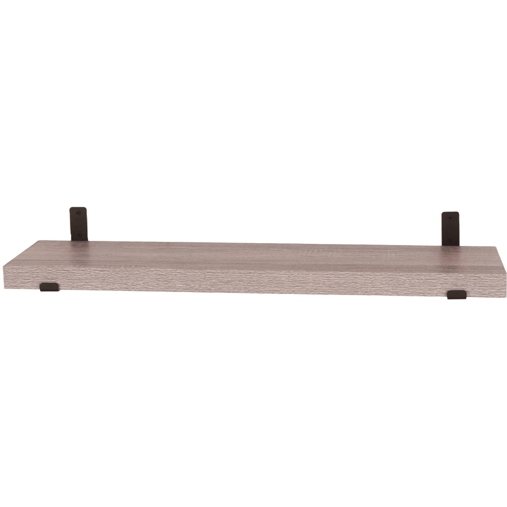 Core Products Jackson Grey Oak Effect Chunky Shelf with Sit On Brackets 80cm Image 1