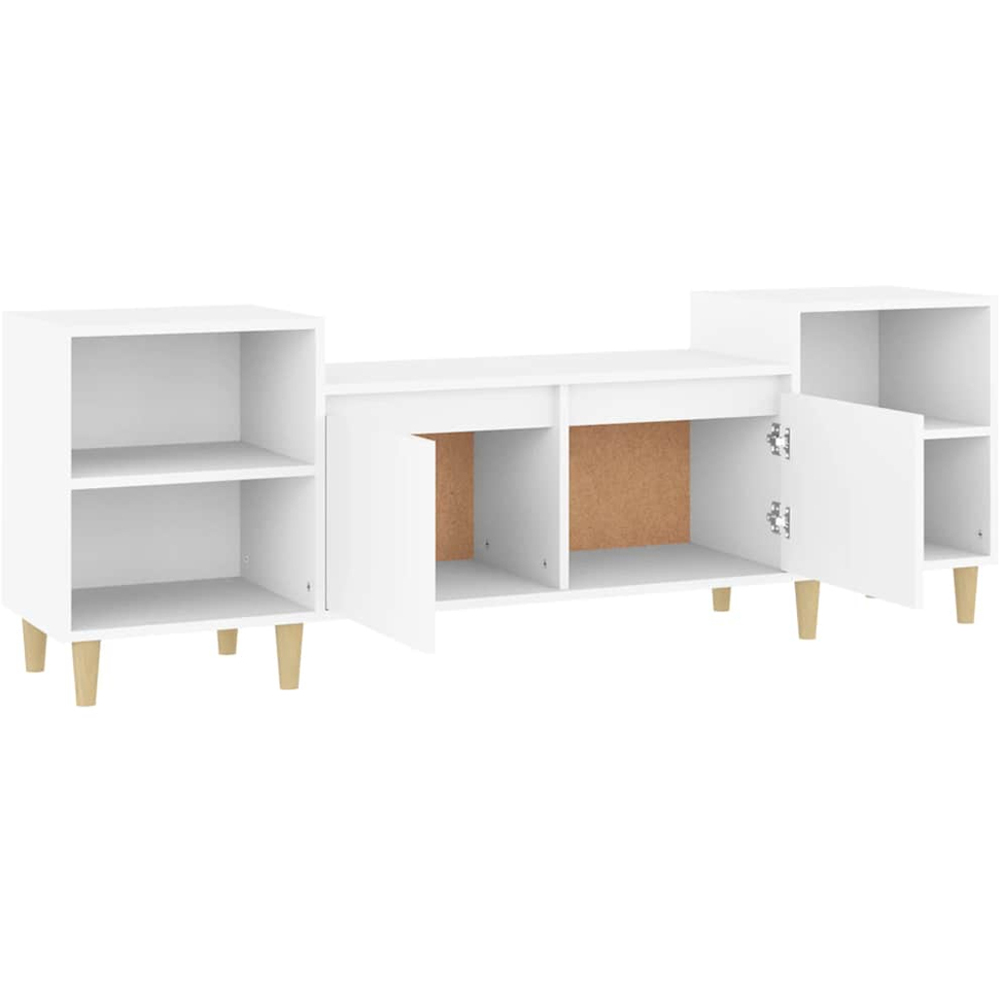 vidaXL 2 Door 4 Shelf White TV Cabinet Image 5