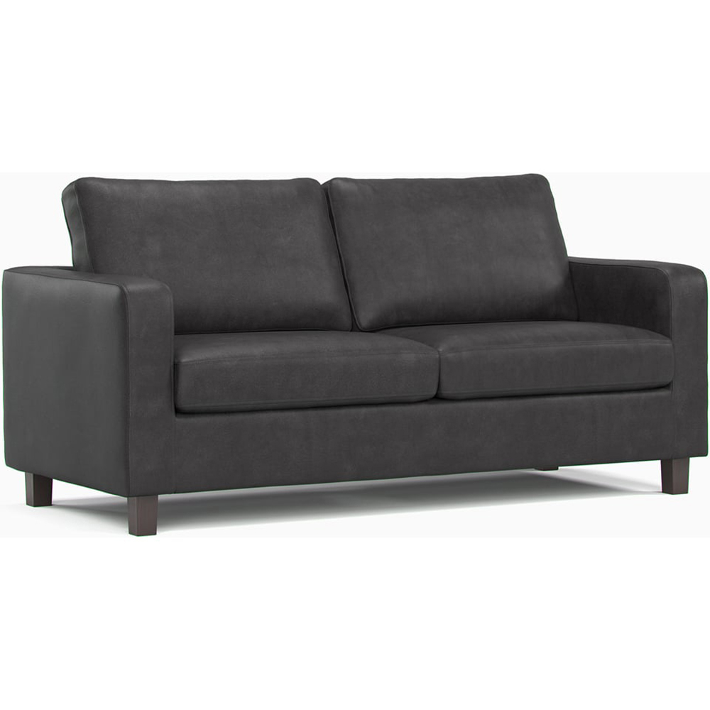 York 5 Seater Black Faux Leather Sofa Suite Image 3