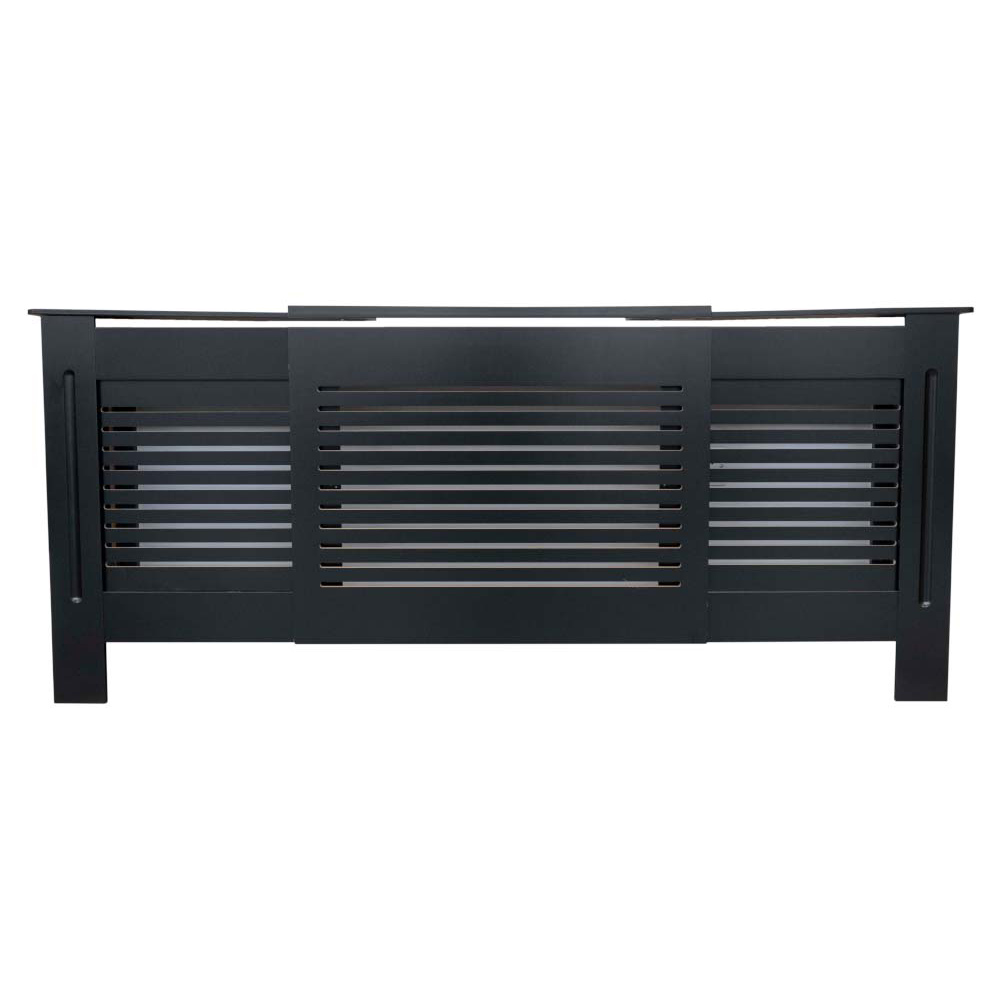 Jack Stonehouse Matt Black Horizontal Line Radiator Cover Adjustable Image 3