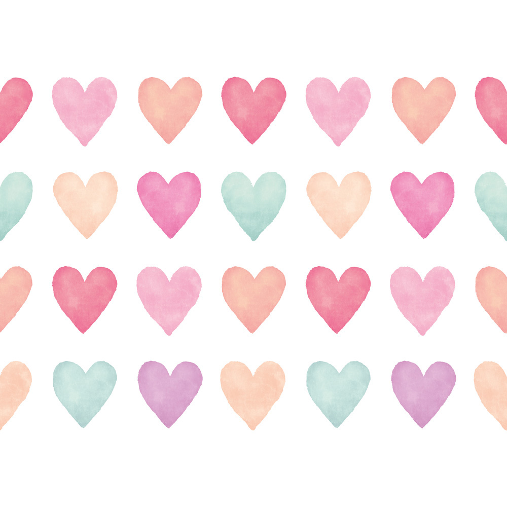 Origin Murals Repeatable Colour My Heart Pink 3 Drop Wall Mural Image 2