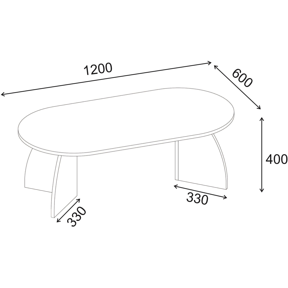 Decortie Melina Istanbul Walnut Coffee Table Image 7