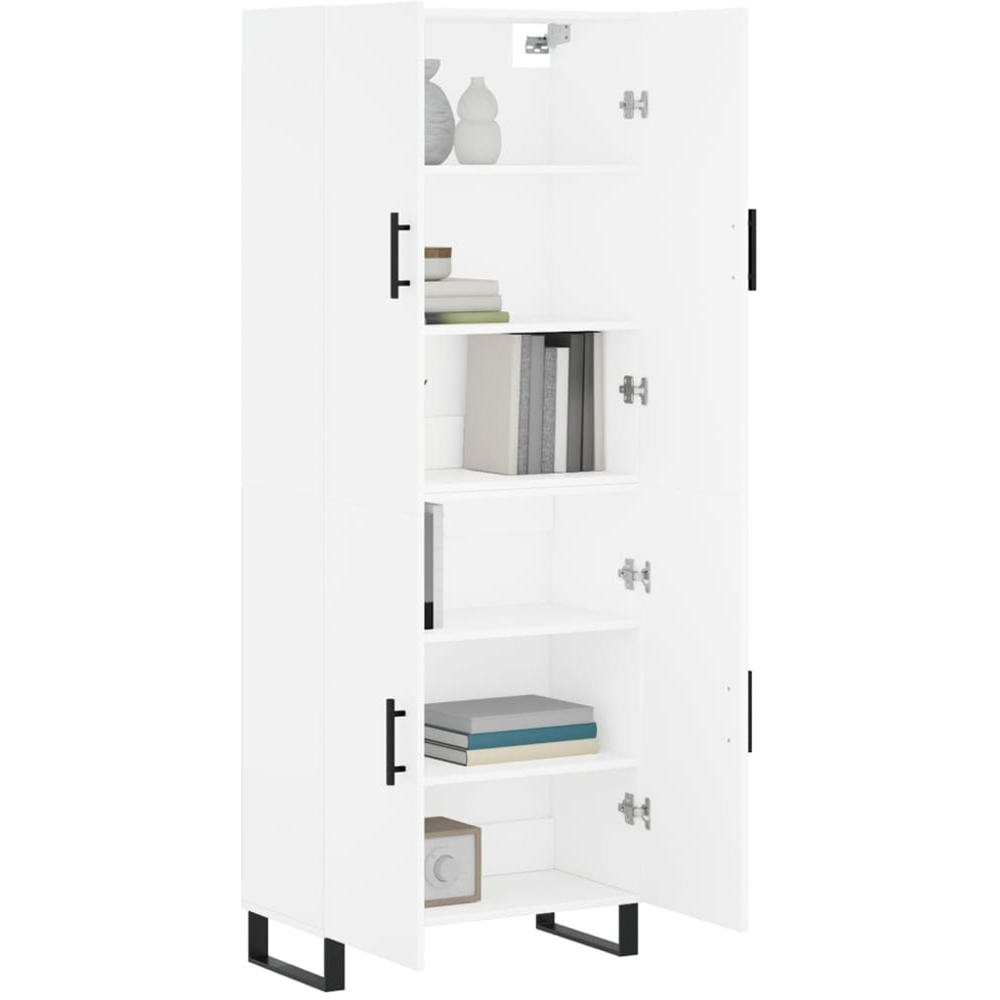 vidaXL 4 Door White Highboard Image 3