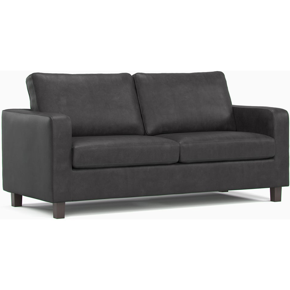 York 5 Seater Black Faux Leather Sofa Suite Image 3