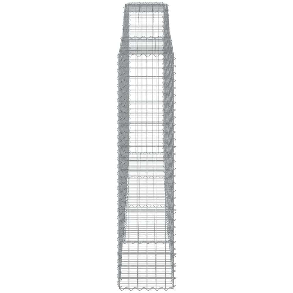 vidaXL Silver Galvanised Iron Gabion Basket 400 x 50 x 200/220cm 2 Pack Image 3