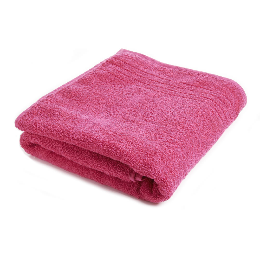 Wilko Bath Sheet Hot Pink Image