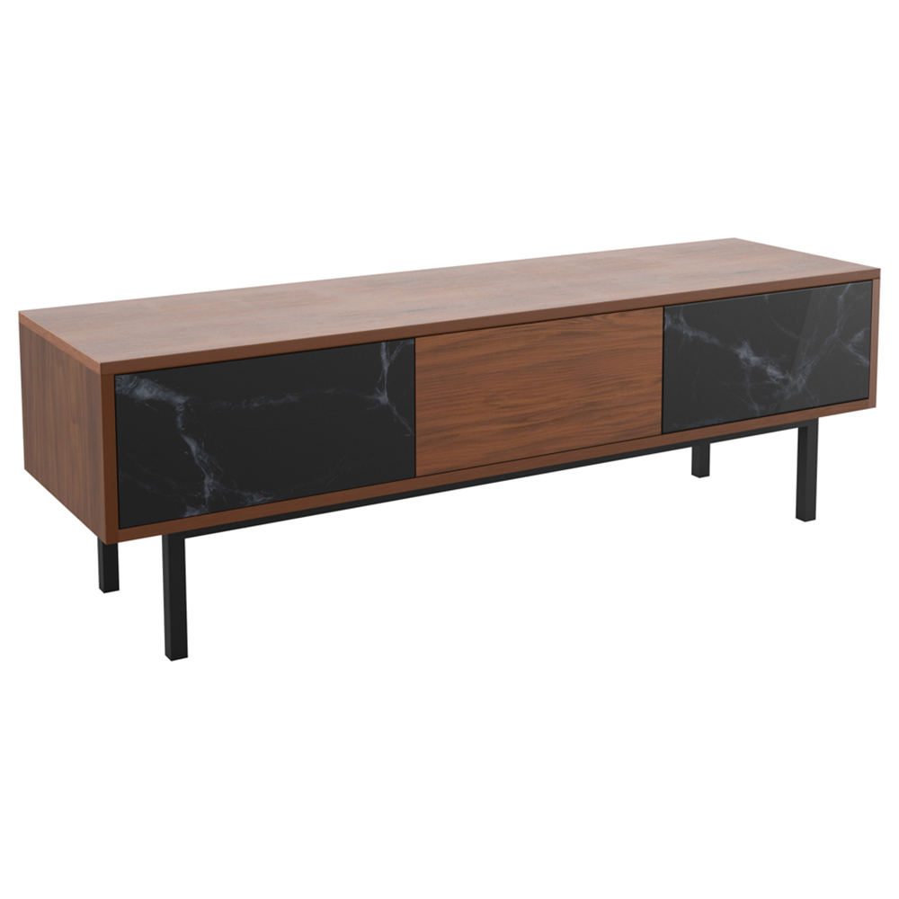 AVF Skyline Walnut and Black Marble TV Unit Image 2