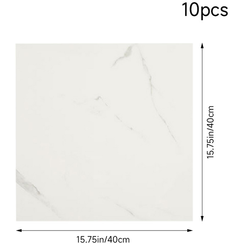 Living and Home Marble Patterned White PVC Self Adhesive Wall Sticker 10 Pack Image 9