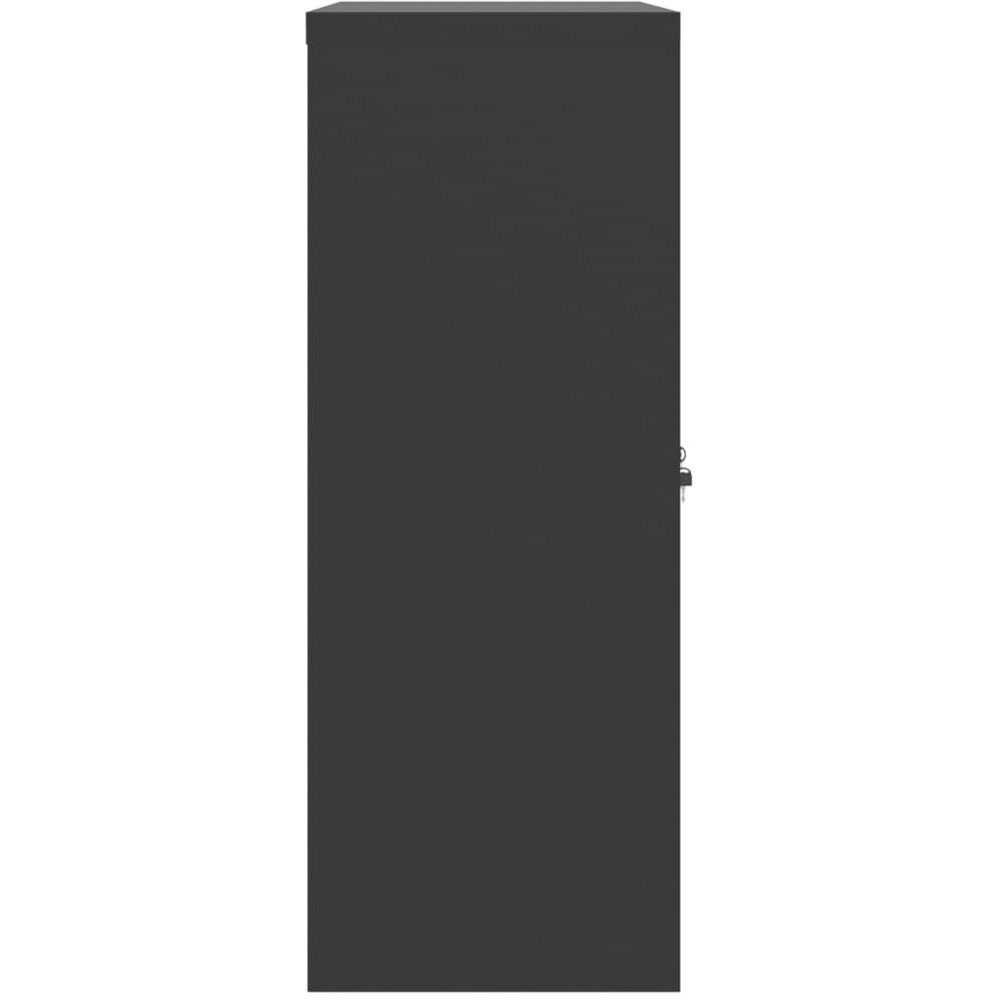 vidaXL 2 Door Black Steel Compact File Cabinet Image 4
