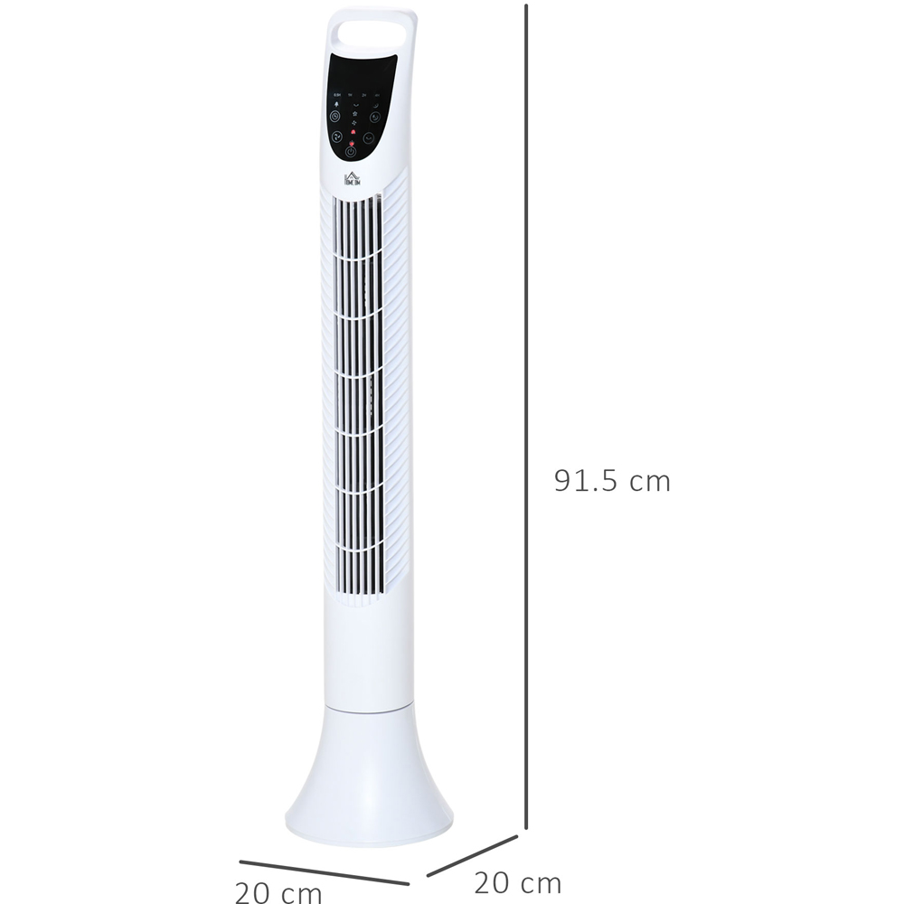HOMCOM White Freestanding Tower Fan 36 inch Image 6
