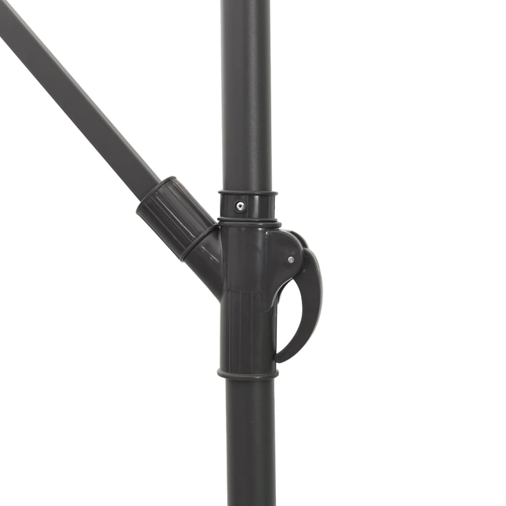vidaXL Brown Straw Top Cantilever Parasol with Steel Pole 2.9m Image 6