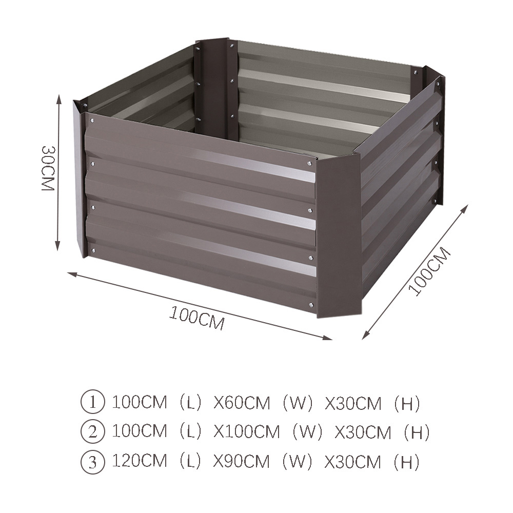 Living and Home Square Raised Garden Bed Planter Box 30 x 100 x 60cm Image 8