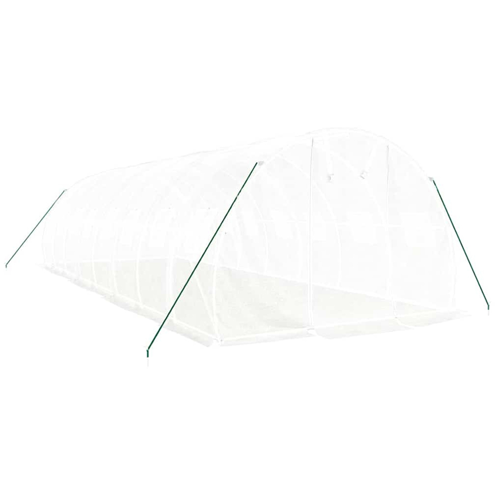 vidaXL White 9.8 x 26.2ft Greenhouse Image 3