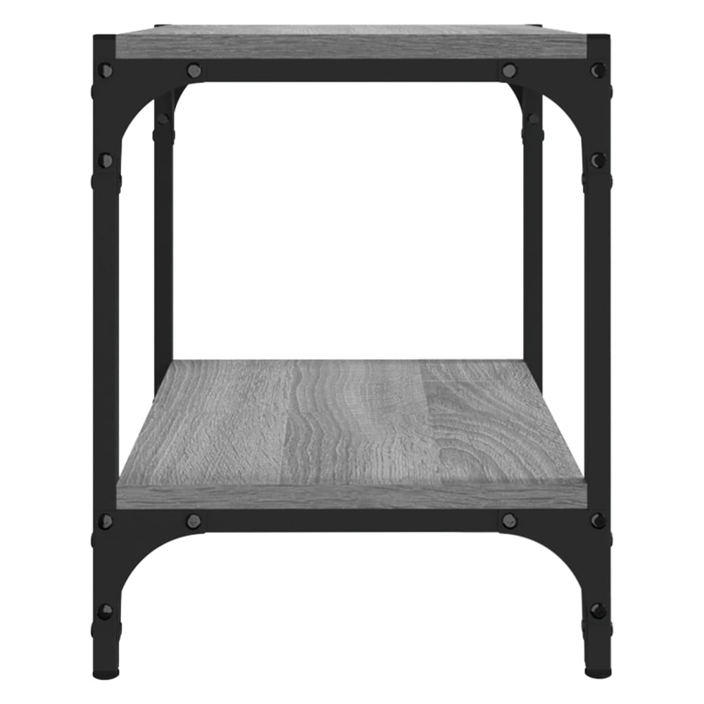 vidaXL Single Shelf Grey Sonoma Wood and Steel TV Cabinet Image 6