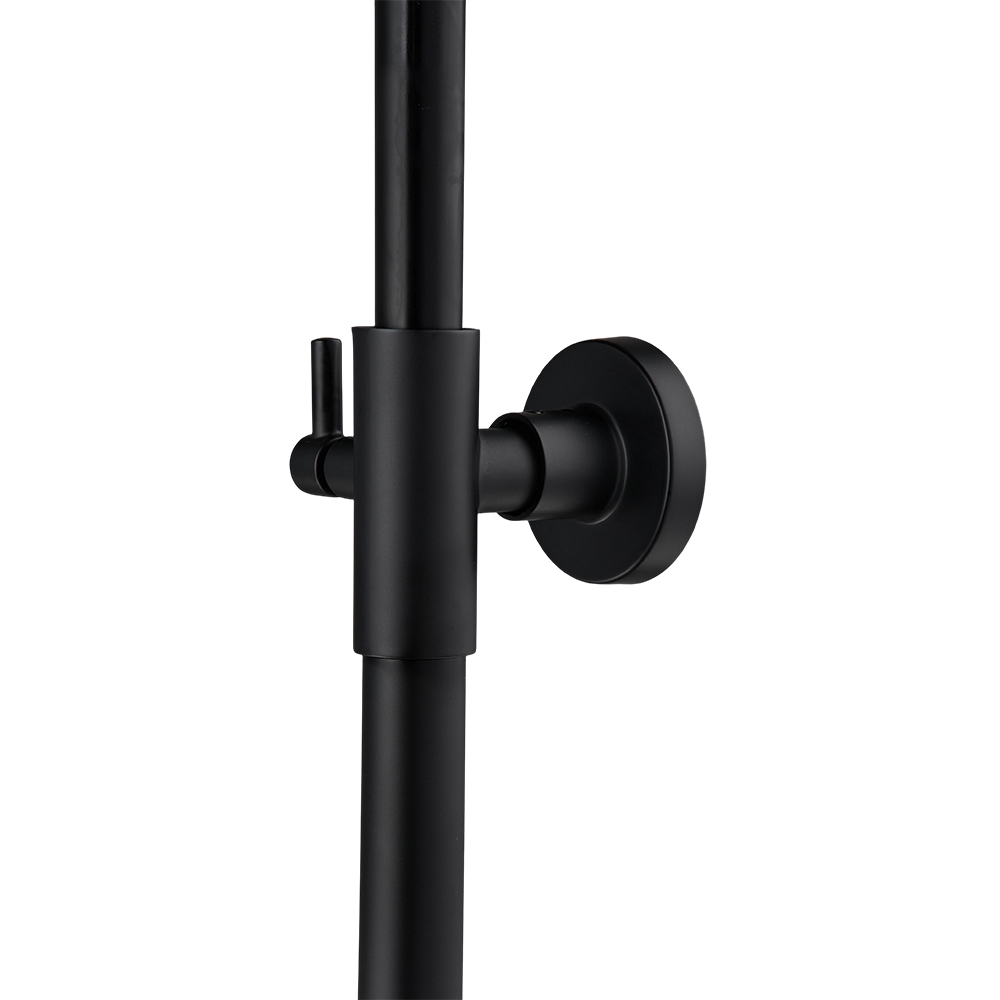 Living and Home Black Stainless Steel Shower Mixer Set Image 3