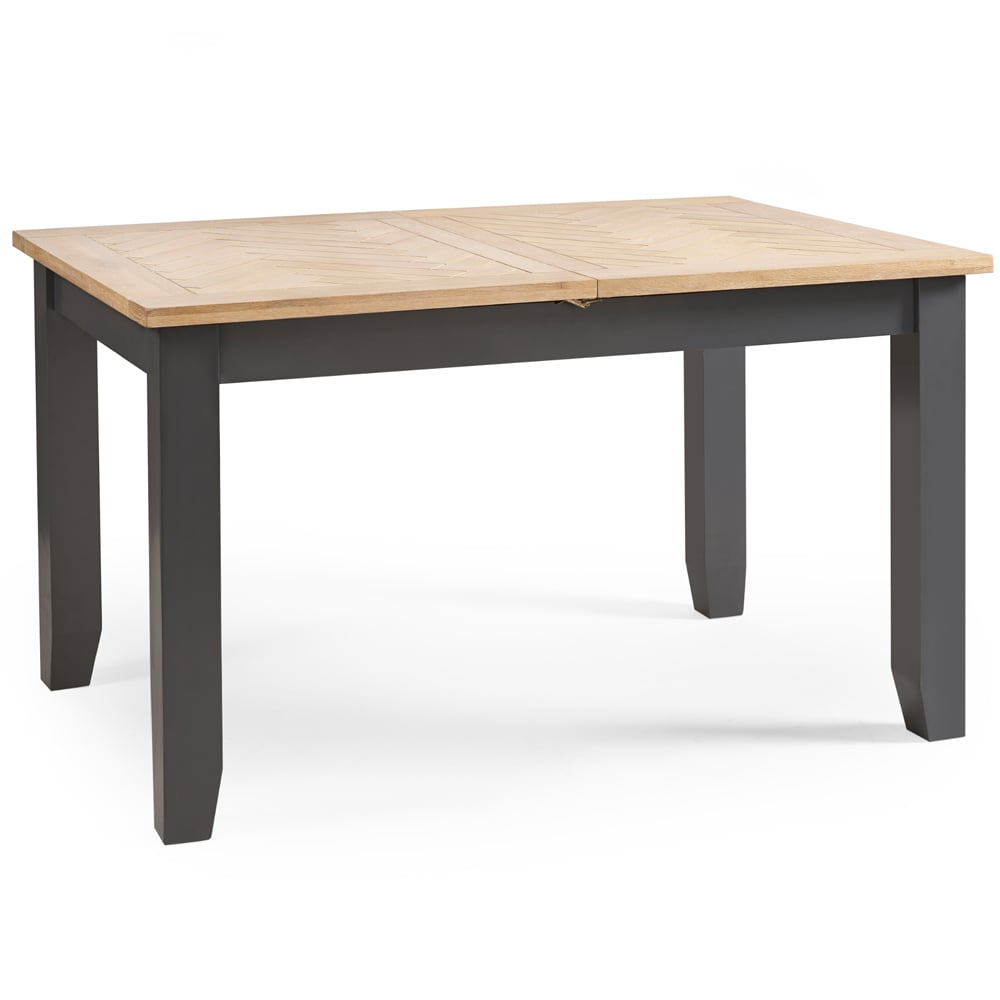 Julian Bowen Bordeaux 6 Seater Extending Dining Table Dark Grey Image 2