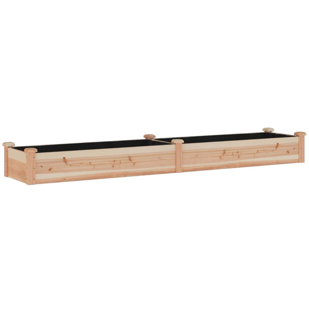 vidaXL Brown Fir Wood Raised Garden Bed 25 x 240 x 45cm Image 1