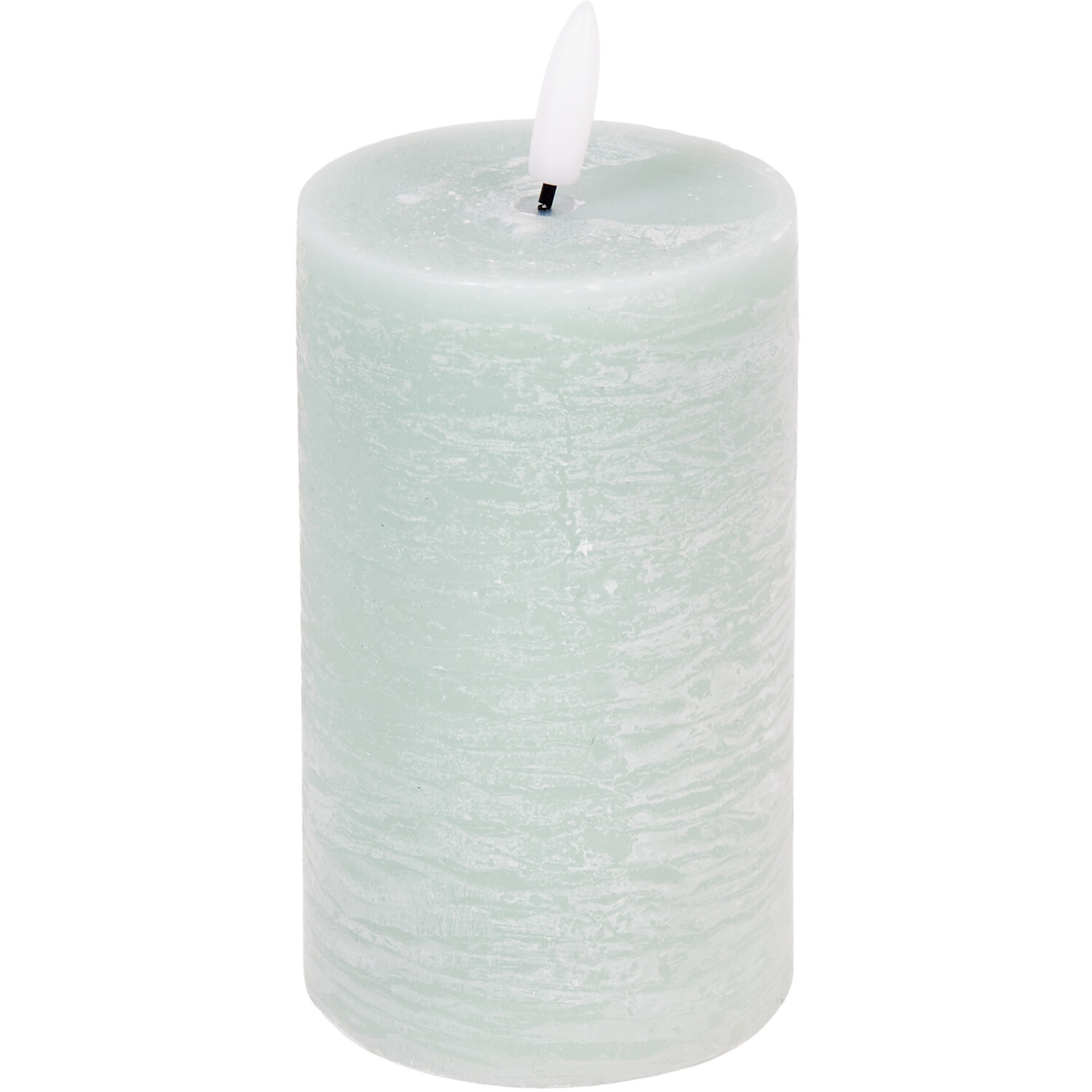 Set of 3 Sage Frosted Leaf LED Candles - Sage Image 1