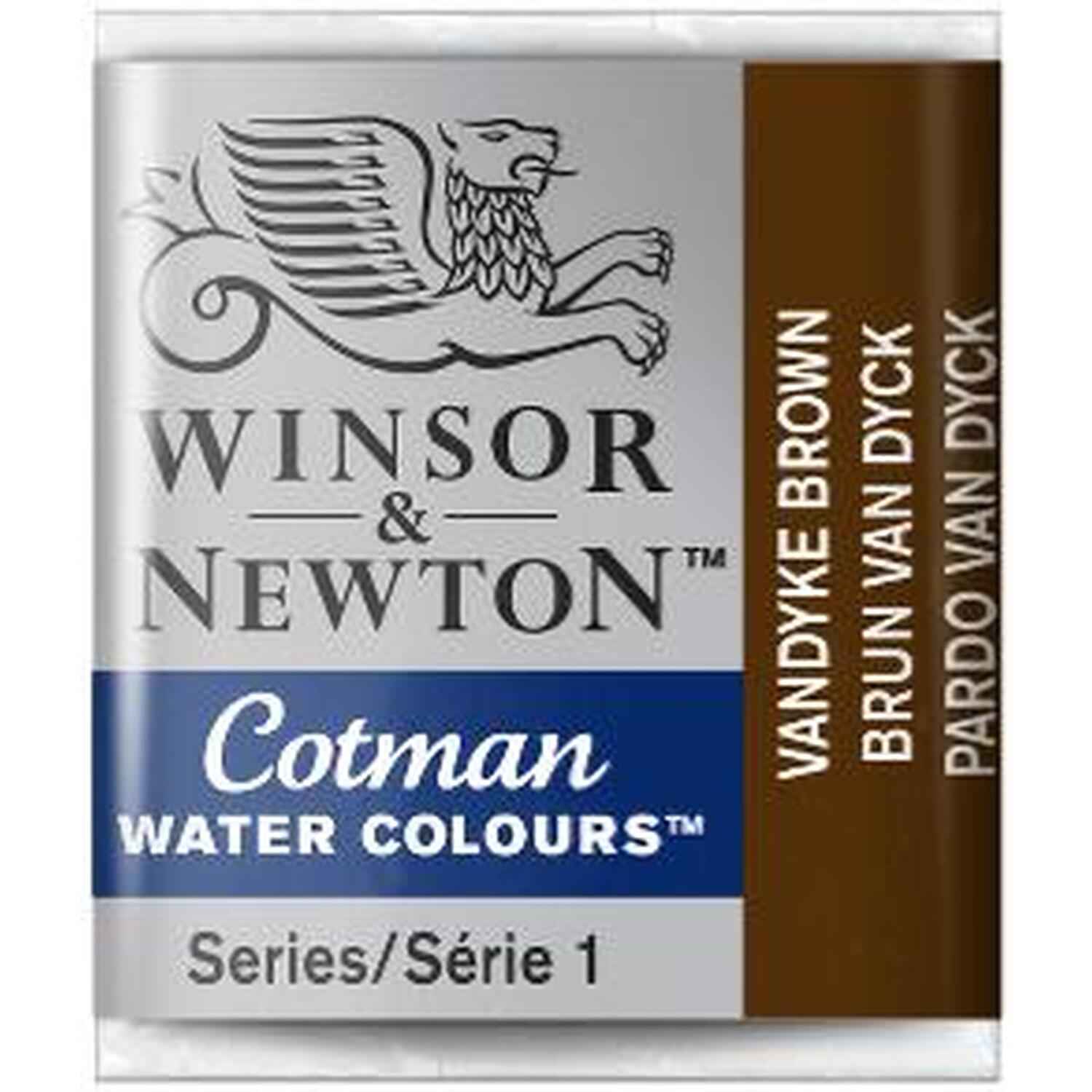 Winsor and Newton Cotman Watercolour Half Pan Paint - Vandyke Brown Image