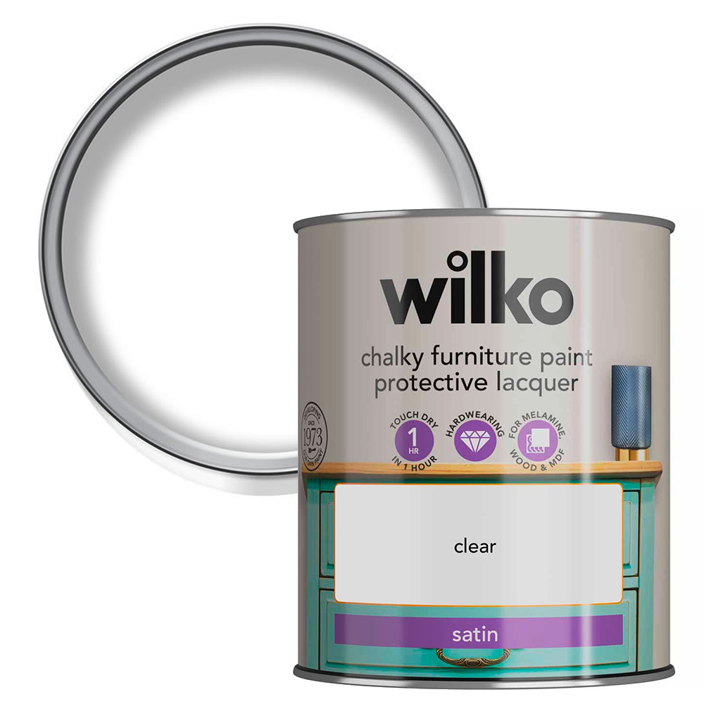 Wilko Quick Dry Clear Protective Laquer Furniture Paint 750ml Image 1