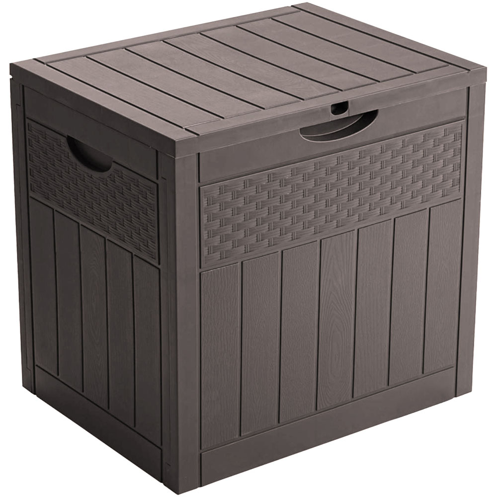 Living and Home Brown Polypropylene Garden Storage Box with Combination Padlock 126L Image 1