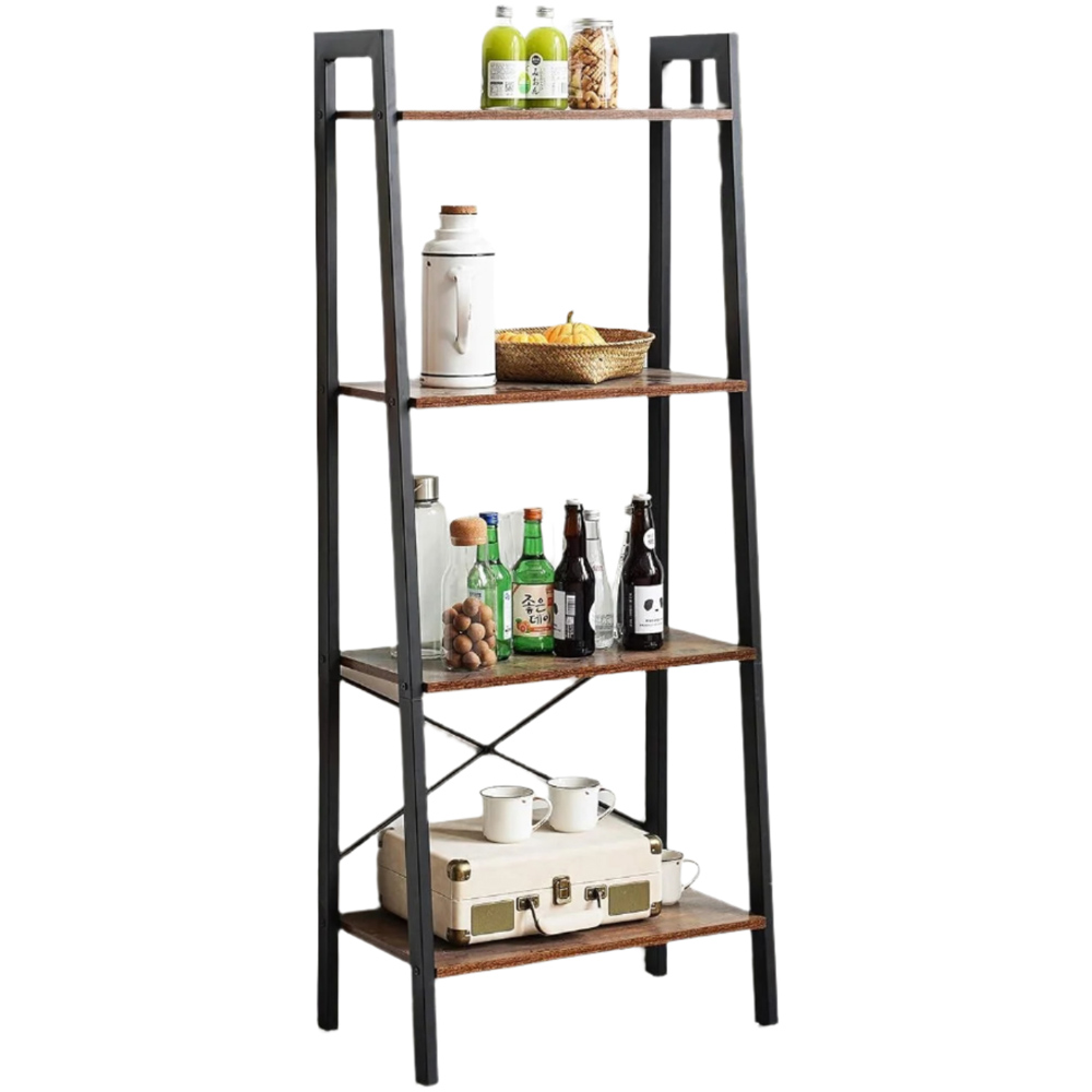 Modcraft 4 Shelf Industrial Ladder Bookshelf Image 2