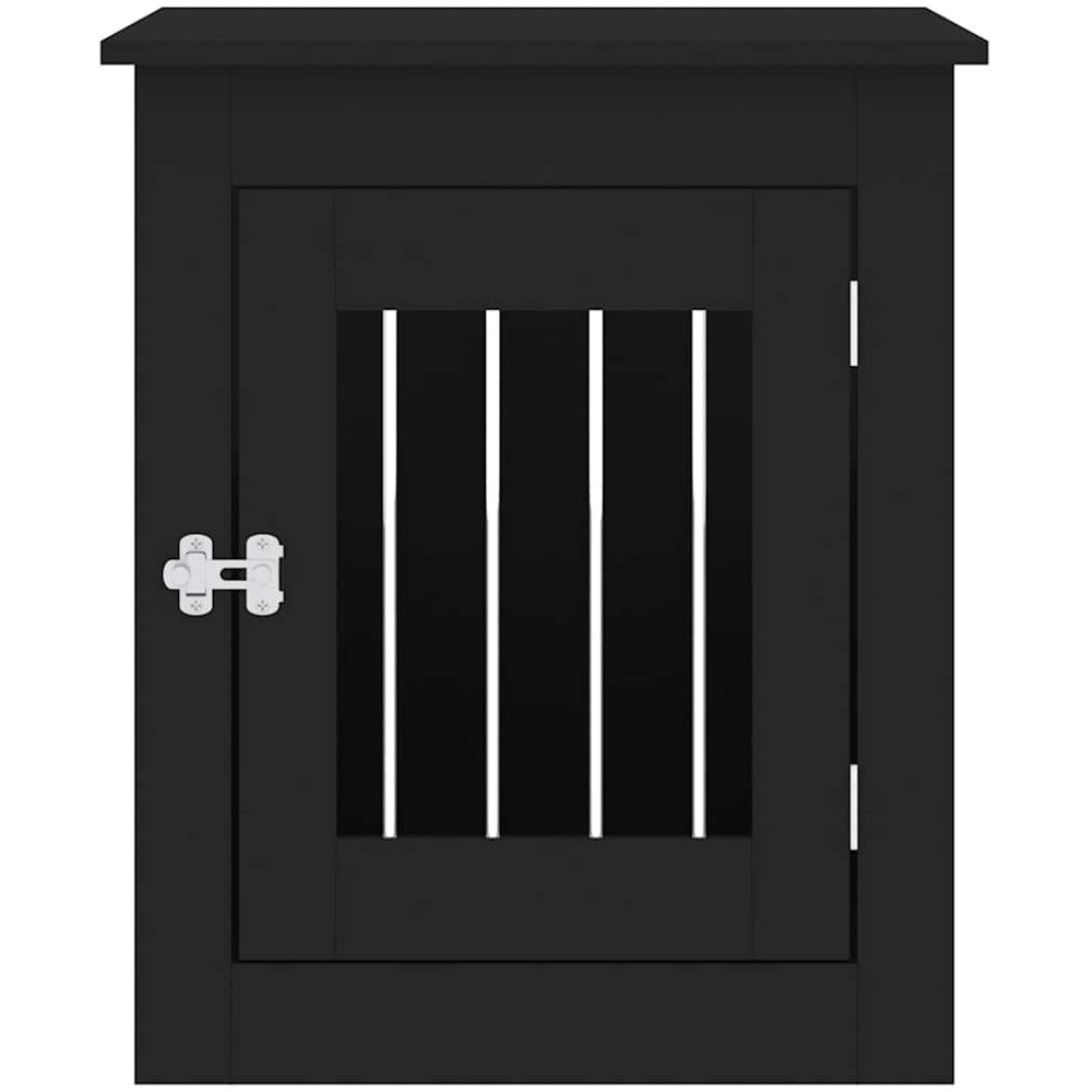 vidaXL Black Engineered Wood Dog Crate Furniture 55 x 75 x 65cm Image 6