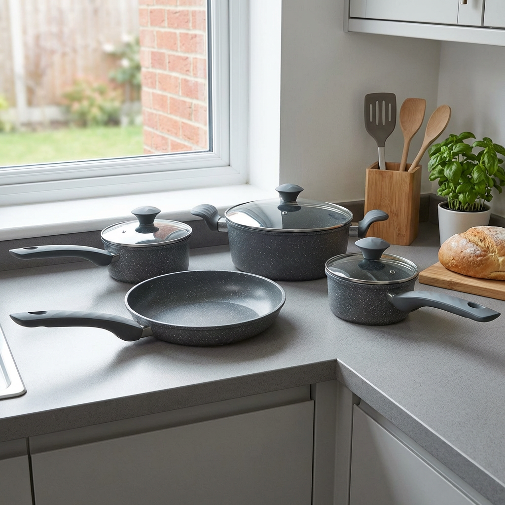 7 Piece Cookware Set - Grey Image 7