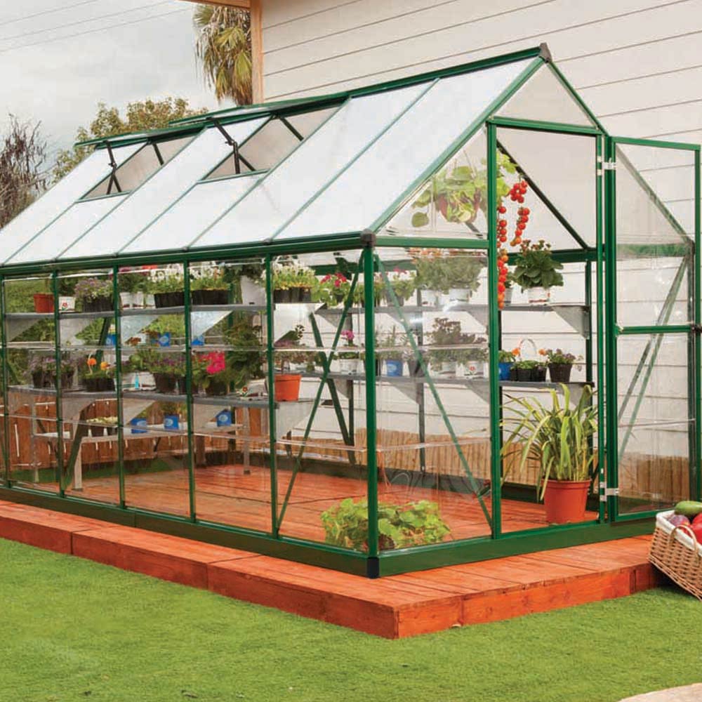 Palram Canopia Hybrid Green Polycarbonate 6 x 12ft Greenhouse Image 2