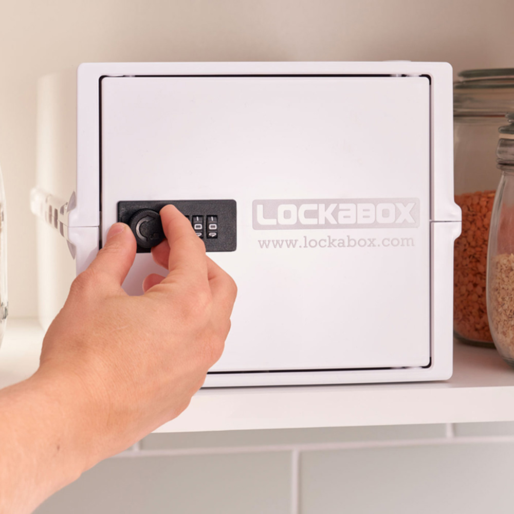 Lockabox One Opal White Lockable Safe Box 10.5L Image 2