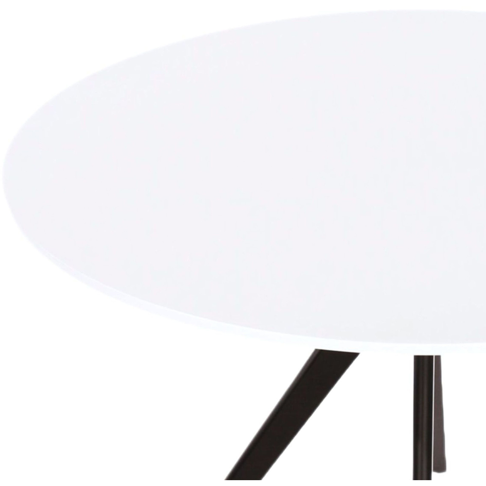 Core Products Aspen Bali 4 Seater Plastic Round Dining Set White and Black Image 3