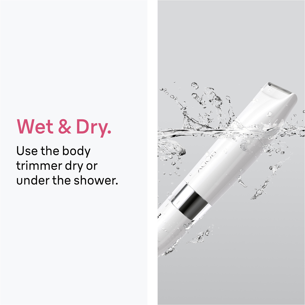 Braun White Waterproof Electric Body Hair Mini Trimmer Image 6